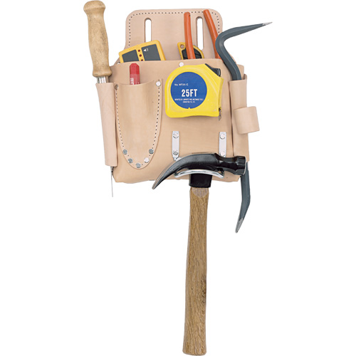 Drywall Tool Pouch, Tool Holder, Leather, 7 Pockets Pathway Supply LP