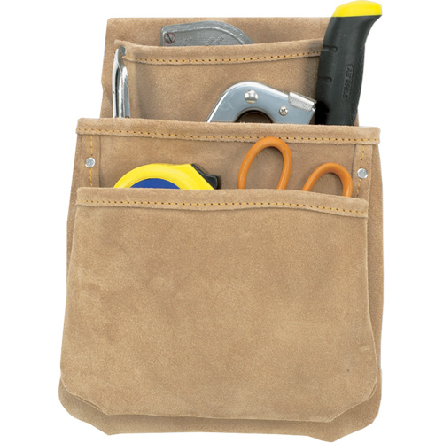 Drywall Pouches, Multiple Tool Holder, Leather, 3 Pockets Pathway Supply LP