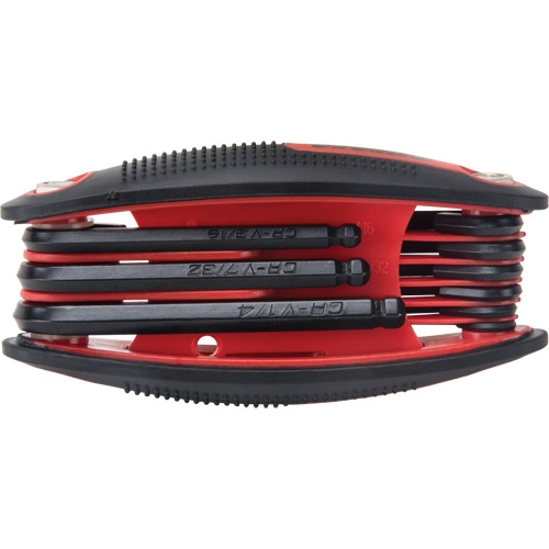 Ball End Fold-Up Hex Key Set, 9 Pcs., Imperial Pathway Supply LP