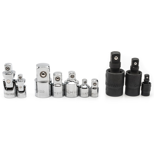 10-Piece 1/4", 3/8" & 1/2" Drive Universal Joint and Adapter Set Pathway Supply LP