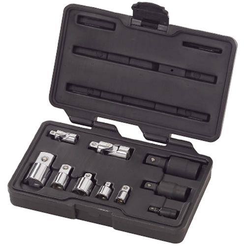 10-Piece 1/4", 3/8" & 1/2" Drive Universal Joint and Adapter Set Pathway Supply LP