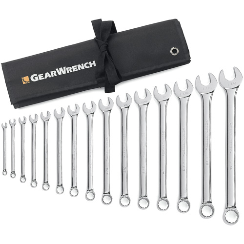 Jeu de cl&eacute;s longues &agrave; coupe &agrave; 12 pans avec pochette &agrave; outils roulable, Combinaison, 15 morceaux, Imp&eacute;rial Pathway Supply LP