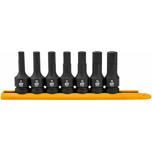 Impact Metric Bit Socket Set, Hex, 1/2" Drive, 7 Pcs Pathway Supply LP