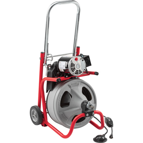 K-400 Autofeed Drum Machine with C-45IW cable, Electric, 1/2" x 75' and 3/8" x 100' Pathway Supply LP