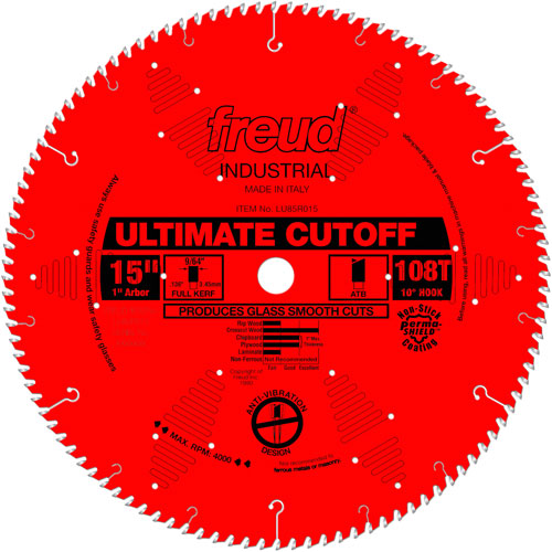 TCS Industrial Saw Blade - Crosscut & Finishing, 15", 108 Teeth, Wood Use Pathway Supply LP
