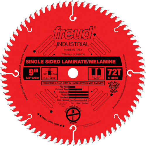 TCS Industrial Saw Blade - Chipboard, 9", 72 Teeth, Laminate Use Pathway Supply LP