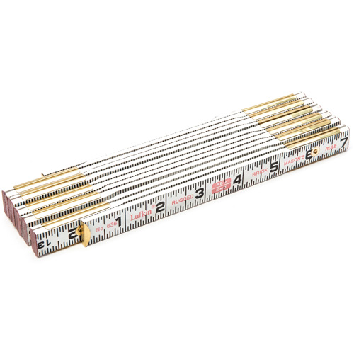 R&egrave;gle de maçon Red End, 6' lo, Bois, Graduations de 1/16" Pathway Supply LP