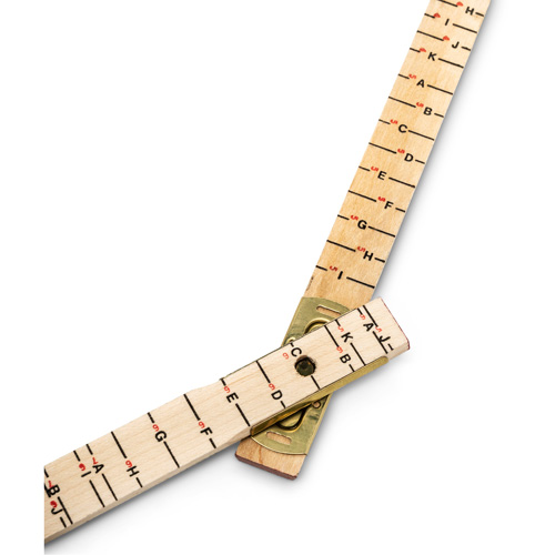 R&egrave;gle de maçon surdimensionn&eacute; Red End, 6' lo, Bois, Graduations de 1/16" Pathway Supply LP