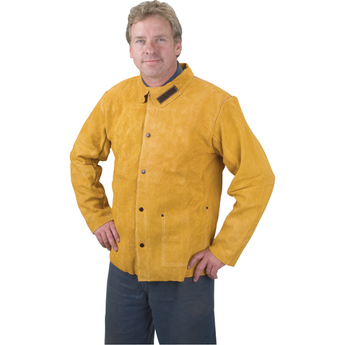 Welding Jacket, Leather, Medium, Golden Brown Pathway Supply LP