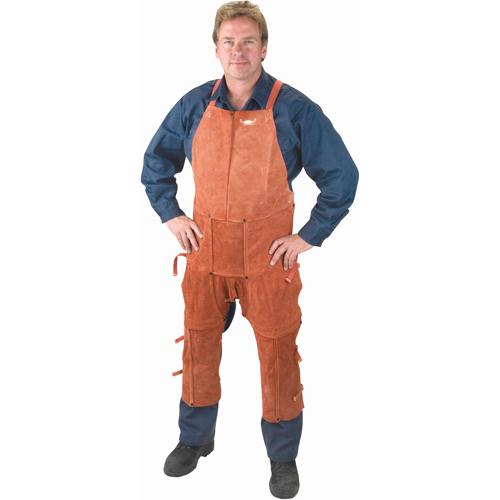 Tablier et jambi&egrave;res en cuir, Salopette &agrave; jambes fendues, 42" lo, Lava Brown Pathway Supply LP