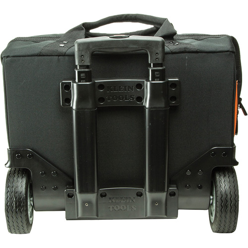 Tradesman Pro Rolling Tool Bag, Ballistic Polyester, 24 Pockets, Black/Orange Pathway Supply LP