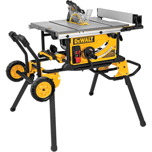Jobsite Table Saw With Rolling Stand, 15 A, 4800 RPM Pathway Supply LP