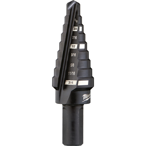 Foret &eacute;tag&eacute; no 3, 1/4" - 3/4", Incr&eacute;ments de 1/16", Acier rapide Pathway Supply LP