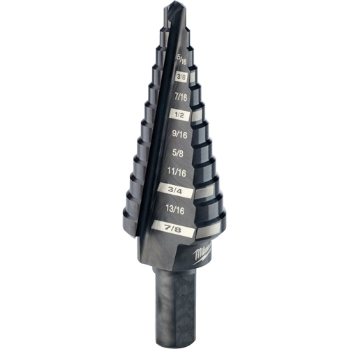 Foret &eacute;tag&eacute; no 4, 3/16" - 7/8", Incr&eacute;ments de 1/16", Acier rapide Pathway Supply LP