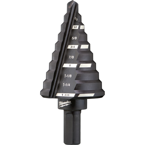 Foret &eacute;tag&eacute; no 5, 1/4" - 1-3/8", Incr&eacute;ments de 1/8", Acier rapide Pathway Supply LP