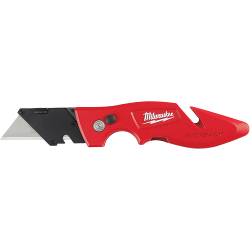 Fastback Flip Utility Knife, 2" Blade, Carbon Steel Blade, Metal Handle Pathway Supply LP