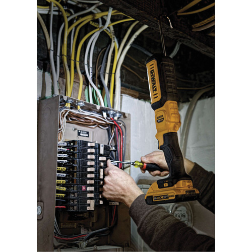 Max Cordless Hand-Held Area Light, LED, 500 Lumens, 3 Hrs. Run Time, Rechargeable Batteries, Not Included Pathway Supply LP