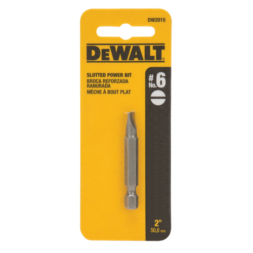 Embout de tournevis, Fente, Embout #6, Prise 1/4", Longueur 2" Pathway Supply LP