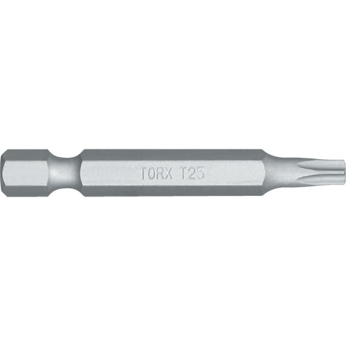 Embout de tournevis, Torx, Embout T-25, Prise 1/4", Longueur 4-4/5" Pathway Supply LP