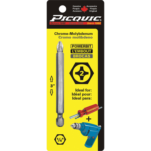 Embout, Phillips, Embout #2, Prise 1/4", Longueur 3" Pathway Supply LP