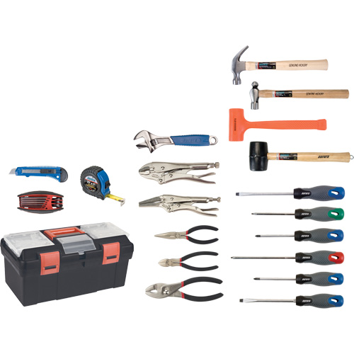 Essential Tool Set with Plastic Tool Box, 28 Pieces Pathway Supply LP