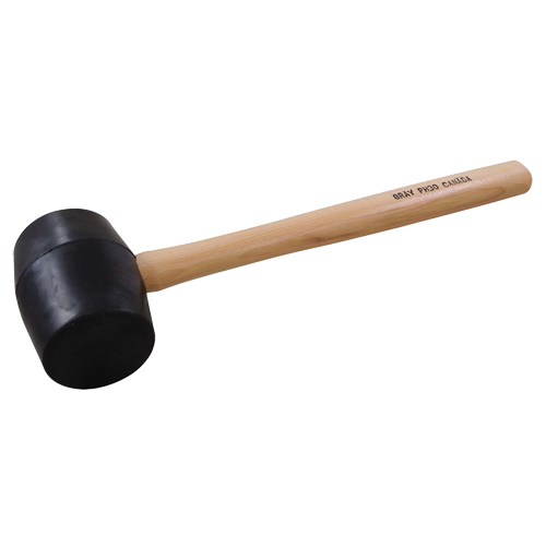Rubber Mallet, 28 oz., Wood Handle, 16-3/4" L Pathway Supply LP