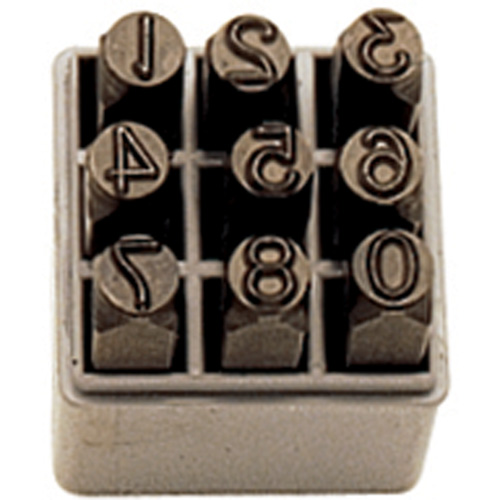 Jeu de num&eacute;ros &agrave; estamper &agrave; la main, 9 morceaux Pathway Supply LP