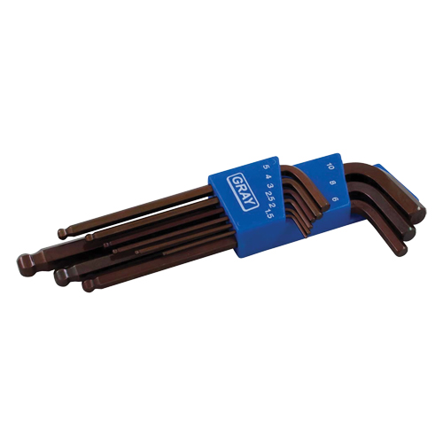 Long Arm Ball Hex Key Set, 9 Pcs., Metric Pathway Supply LP