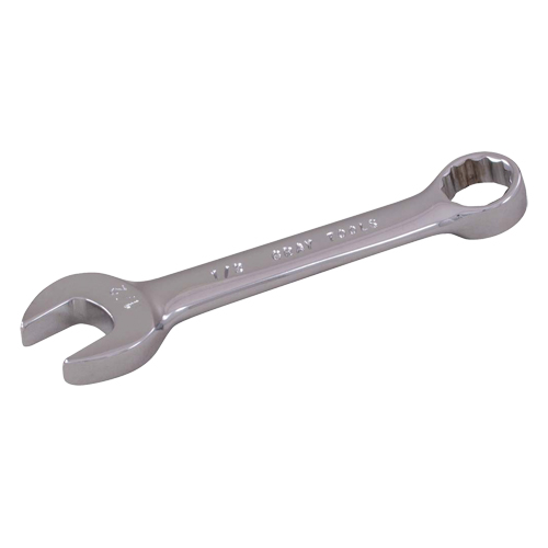 Stubby Combination Wrench, 12 Point, 1/4", Chrome Finish Pathway Supply LP
