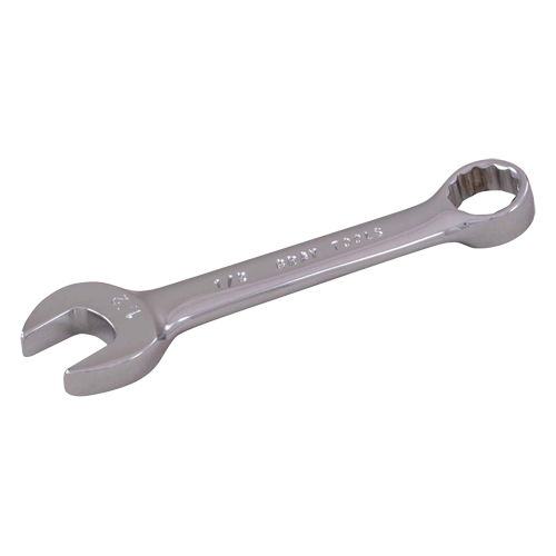 Stubby Combination Wrench, 12 Point, 6 mm, Chrome Finish Pathway Supply LP