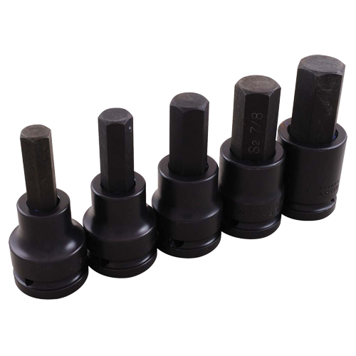 Jeu de douilles pour cl&eacute; &agrave; chocs, Hexagonale, Prise 3/4", 5 mrcx Pathway Supply LP