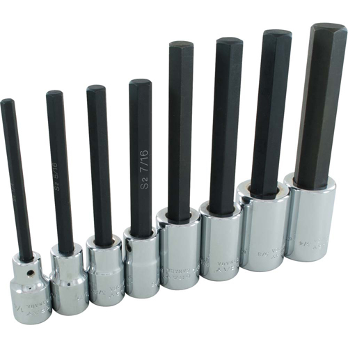 Hex Head Socket Set, Hex, 1/2" Drive, 8 Pcs Pathway Supply LP