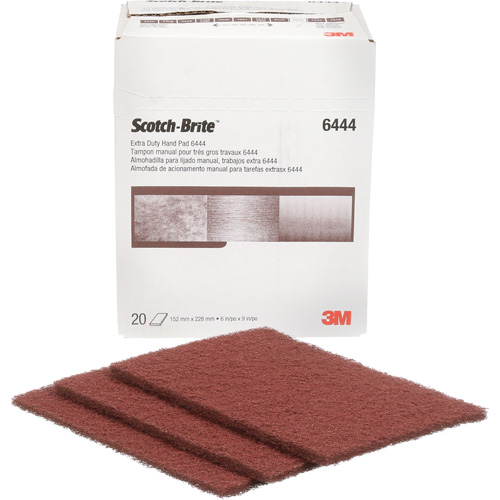 Scotch-Brite Extra-Duty Hand Pad, Aluminum Oxide, 9" x 6", Fine Grit Pathway Supply LP