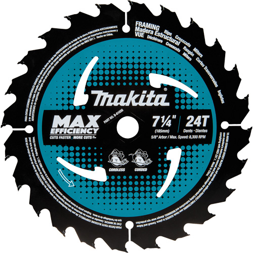 Carbide-Tipped Circular Saw Blade, 7-1/4", 24 Teeth, Wood Use Pathway Supply LP