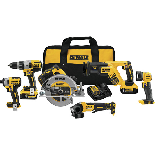 Max XR&reg; Brushless 6-Tool Combo Kit, Lithium-Ion, 20 V Pathway Supply LP