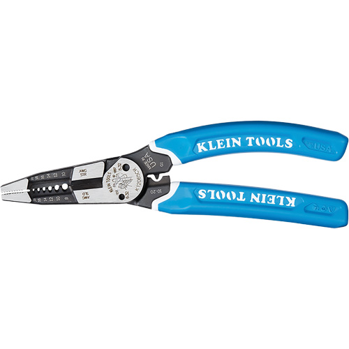 Klein-Kurve&reg; Heavy-Duty Wire Stripper, Cutter & Crimper Multi-Tool, 8-1/4" L, 8 - 20 AWG Pathway Supply LP