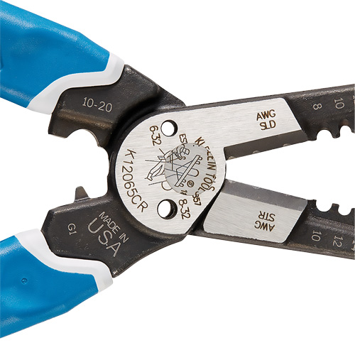 Klein-Kurve&reg; Heavy-Duty Wire Stripper, Cutter & Crimper Multi-Tool, 8-1/4" L, 8 - 20 AWG Pathway Supply LP