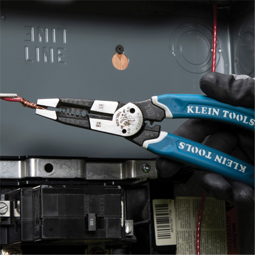 Klein-Kurve&reg; Heavy-Duty Wire Stripper, Cutter & Crimper Multi-Tool, 8-1/4" L, 8 - 20 AWG Pathway Supply LP