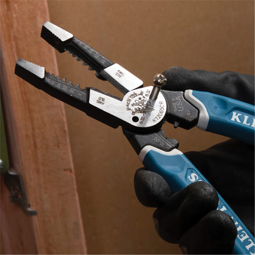 Klein-Kurve&reg; Heavy-Duty Wire Stripper, Cutter & Crimper Multi-Tool, 8-1/4" L, 8 - 20 AWG Pathway Supply LP