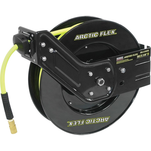 Retractable Hose Reel with Hybrid Polymer Hose, Air, 3/8" x 50', Single Hose, 300 psi Pathway Supply LP