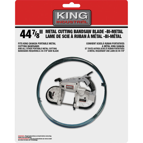 Lame de scie &agrave; ruban, Bim&eacute;tal, 44-7/8" lo x 1/2" la x &eacute;paisseur 0,02", 10-14 dents par pouce Pathway Supply LP