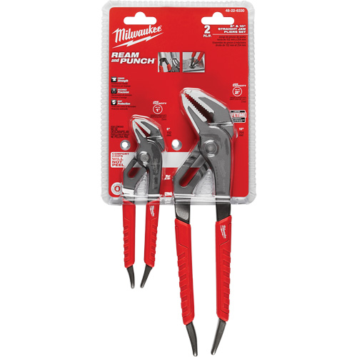 Jeu de pinces &agrave; m&acirc;choires droites 6" et 10" &agrave; prise Comfort Grip, 2 Morceaux Pathway Supply LP
