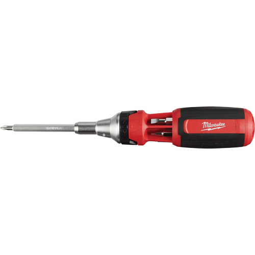Tournevis &agrave; rochet 9 en 1 avec embouts multiples &agrave; carr&eacute; conducteur, 9-1/10" lo, Prise Coussin&eacute;e Pathway Supply LP