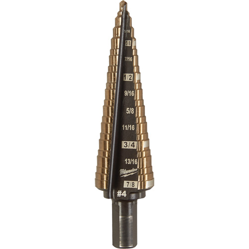 Foret &eacute;tag&eacute;, 3/16"/#4 - #4/7/8", Incr&eacute;ments de 1/32", Acier rapide au cobalt Pathway Supply LP