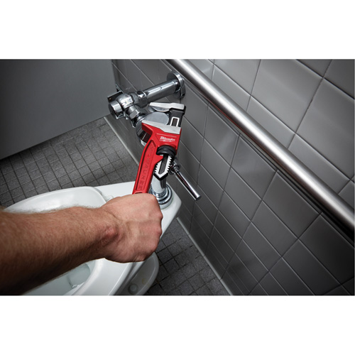 Cl&eacute; &agrave; tuyau &agrave; m&acirc;choires lisses, Cap des m&acirc;choires 2-5/8", Longueur 12", Fini Rev&ecirc;tement en poudre, Prise Ergonomique Pathway Supply LP