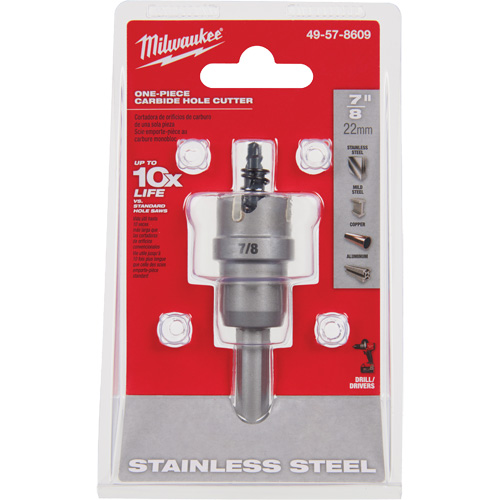 One-Piece Carbide Hole Cutters, 7/8", 3/16" Depth of Cut Pathway Supply LP