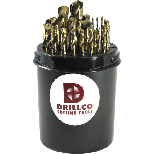 Drillco&reg; Imperial Drill Pal Jobber Length Drill Bit Set, 29 Pieces, Cobalt Pathway Supply LP