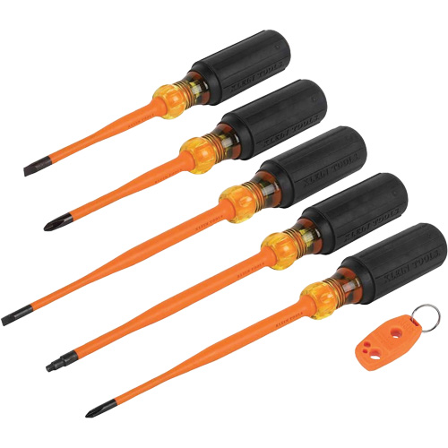Slim-Tip Insulated Screwdriver Set, 1000 V, 6 Pcs Pathway Supply LP