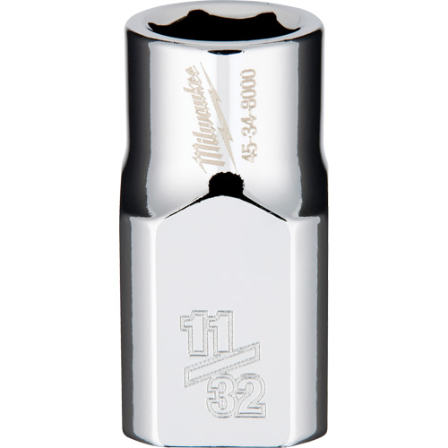 SAE Socket with Four Flat Sides, 11/32", 3/8" Drive, 6 Points Pathway Supply LP