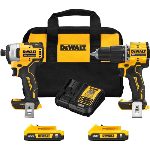 Atomic Cordless & Brushless Two-Tool Combo Kit, Lithium-Ion, 20 V Pathway Supply LP